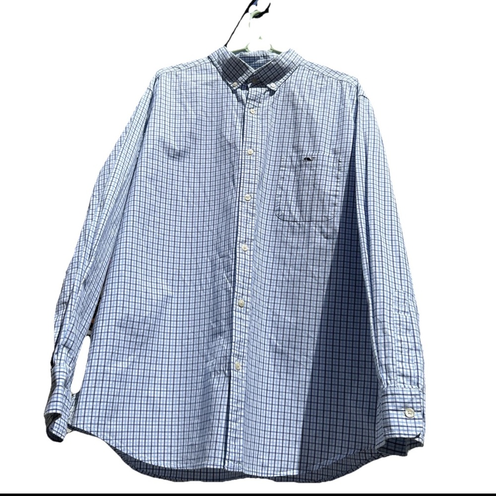 Vineyard Vines Men's Tucker Stretch Shirt XXL Long Sleeve Blue Down Blues
